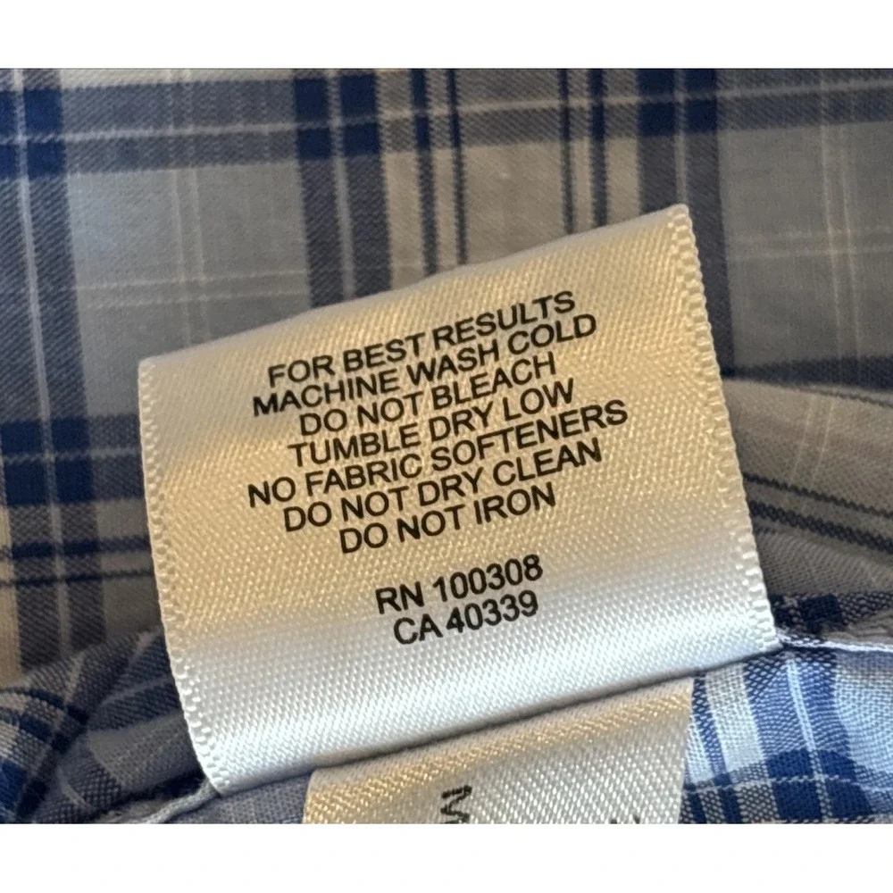 PETER MILLAR Large Blue Plaid Crown Reed Cotton-Blend Sport Shirt